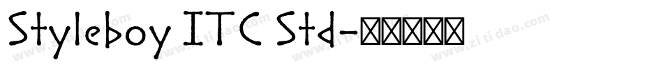 Styleboy ITC Std字体转换